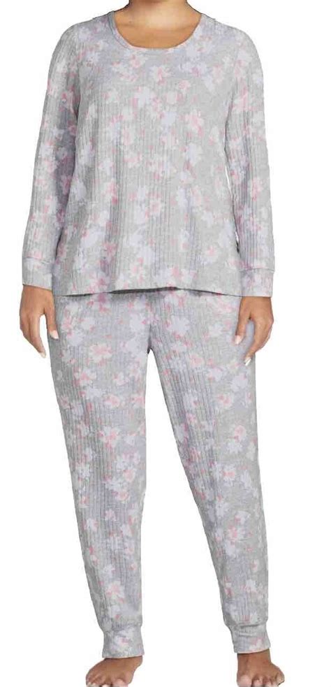 Joyspun Womens Ribbed Ultra Soft 2 Piece Pj Set Sizes S M Xl 2xl Ebay