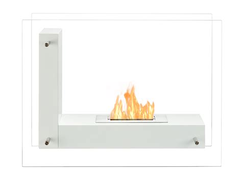 IGNIS White Bioethanol Fireplace Vitrum L