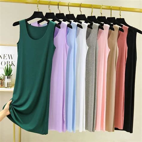 Ensemble De Lingerie Jupon En Soie Glac E Fine Sans Manches Pour Femmes V Tements De Nuit Sans