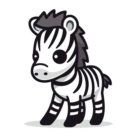 Premium Vector Cute Zebra Cartoon Mascot Character Vector Illustration