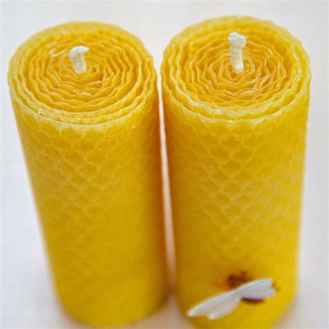 Wide Beeswax Candles The Hive Honey Shop