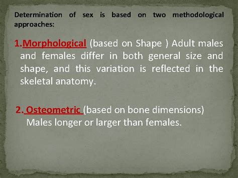 Sex Determination From Human Skeletal Remains Skull Pelvis