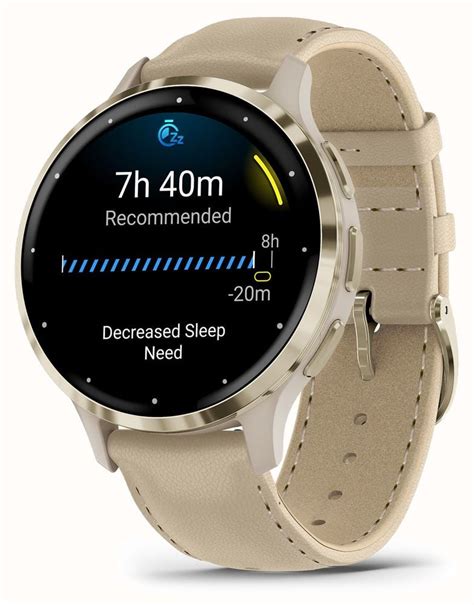 garmin venu  mm soft gold stainless steel bezel french grey