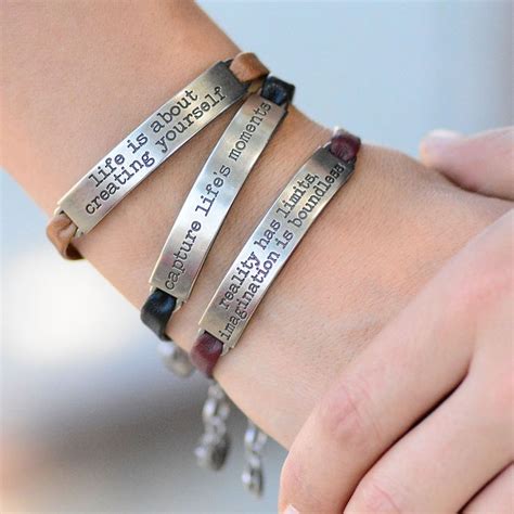 INSPIRATIONAL MESSAGE LEATHER BRACELETS Dress Your Soul And Wrist