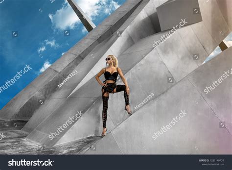 Lingerie Fashion Model Black Sexy Latex Stock Photo Shutterstock