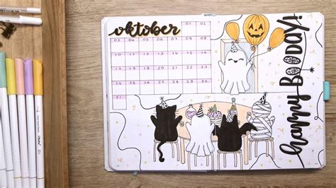 Bujo Oktober Plan With Me Bullet Journal Oktober Setup Happy