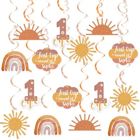 Buy K Kumeed First Trip Around The Sun Birthday Decorations 20pcs Boho