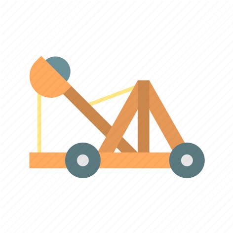 Catapult Siege Weapon Physics Trajectory Force Energy Icon