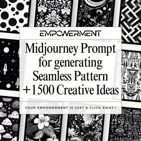 Midjourney Pattern Prompt Seamless Pattern Prompt Digital Download Black And White Ai Art