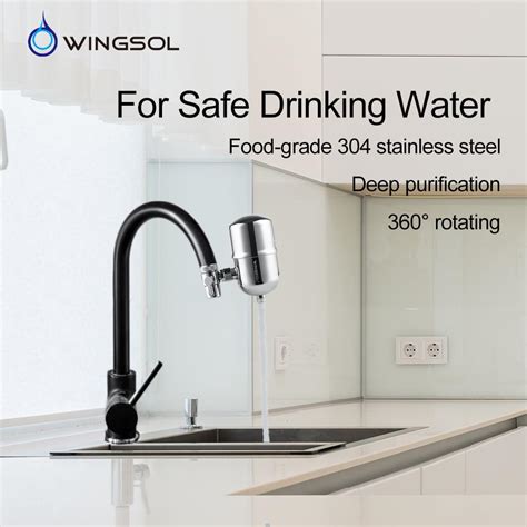 Wingsol Filtro De Agua Para Grifo De Acero Inoxidable Sistema De