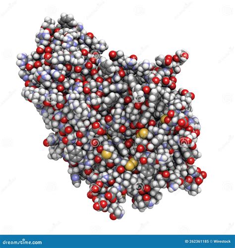 Alpha-galactosidase (Agalsidase) Enzyme. Cause of Fabry S Disease. 3D Render Stock Illustration ...