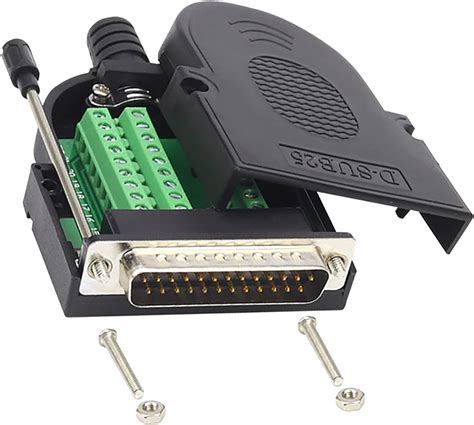 tunghey DB25 Breakout Board, DB25 Male D-SUB Connector to DB25 Screw ...