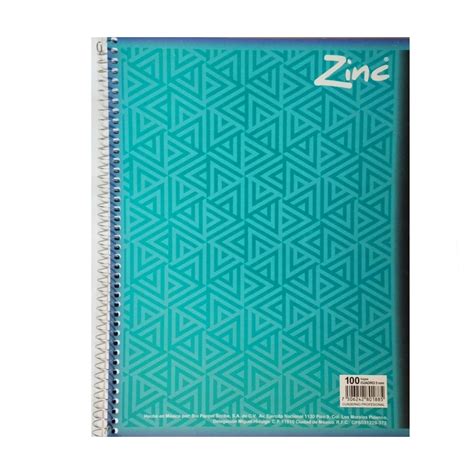Cuaderno Profesional Zinc Pasta Roja Cuadro Chico Croquel