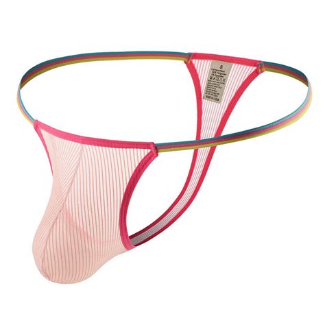 Slip Bikini Con Rigonfiamento Da Uomo Perizoma Traspirante Con Retro A T E Ebay