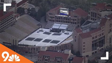 Birds Eye View Of Folsom Field Home Of The Cu Buffs Youtube