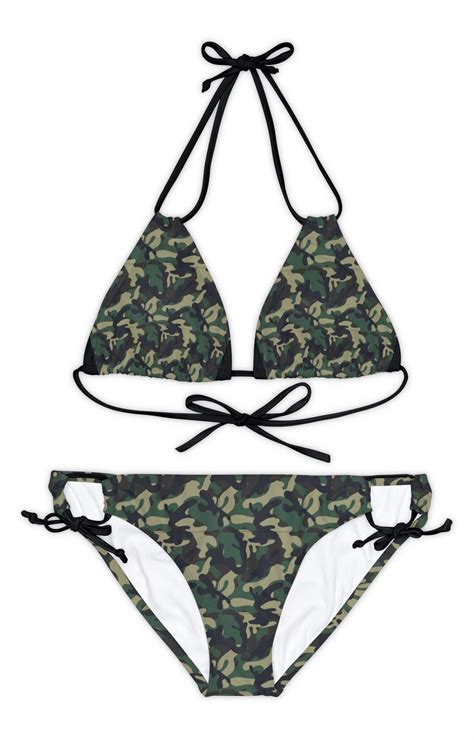 Camo Bikini Set Camo Triangle Swimsuit Chick Clothing Cheekybathing
