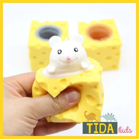 Mua Chuột Trốn Trong Phô Mai HOT TREND Squishy Mochi Cute Đồ Chơi Xả Stress Dễ Thương Xua