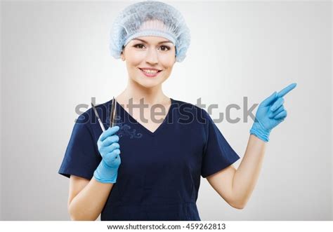 Gorgeous Nurse Brown Hair Nude Make Stock Photo Shutterstock
