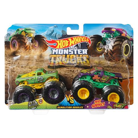 Set Hot Wheels By Mattel Monster Trucks Demolition Doubles A Patrol Vs Test Subject Casamo
