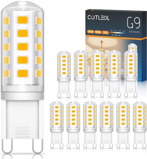 COTLEDL Ampoule LED G9 Lot De 12 Ampoule G9 Blanc Chaud 3000K