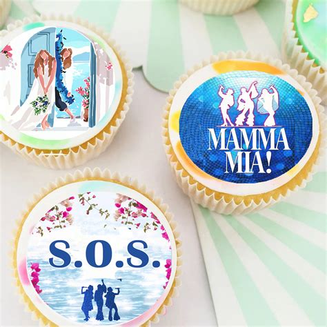 Mamma Mia Abba Pre Cut Edible Cupcake Or Cookie Toppers Deezee Designs