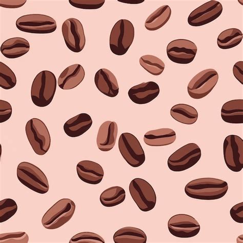 Premium Vector Seamless Coffee Bean Pattern