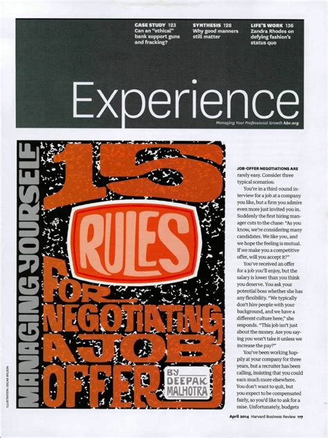 15 Rules For Negotiating A Job Offer | PDF | Negotiation | Bargaining