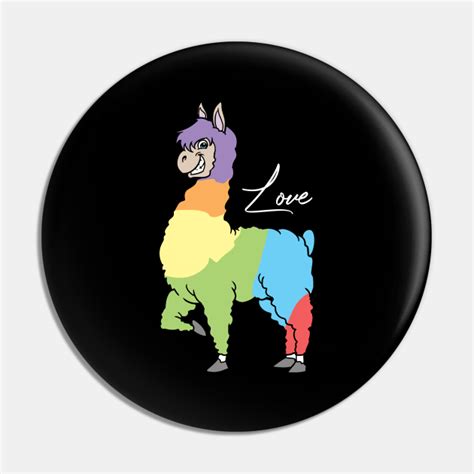 Lgbtq Llama Alpaca Rainbow Love Gay Pride Lgbtq Pin Teepublic