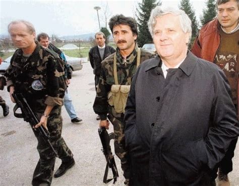 West Bosnian President Fikret Abdic With Soldiers Rzapadnabosna