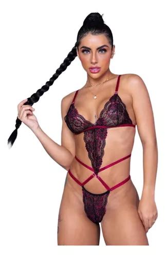 Conjunto De Lingerie Body Em Tiras Sexy Sex Shop MercadoLivre
