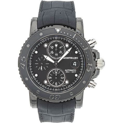 Reloj Montblanc Sport Chronograph En Acero Pvd Ref Movimiento