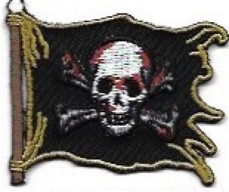 Mini Pirate Flag Embroidered Patch Iron On Applique Sailors Pirate