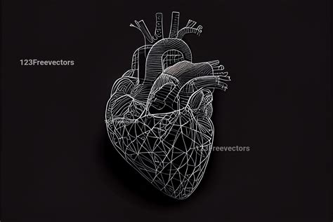 Heart Line Art