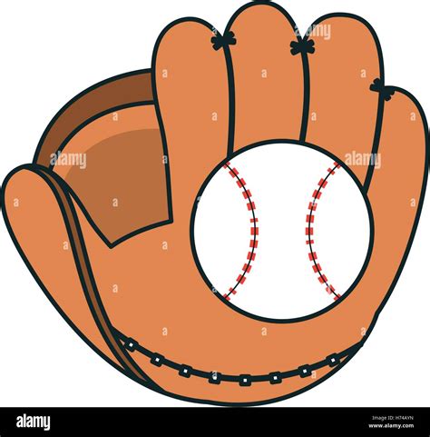 Glove And Ball Of Baseball Sport Design Stock Vector Image And Art Alamy
