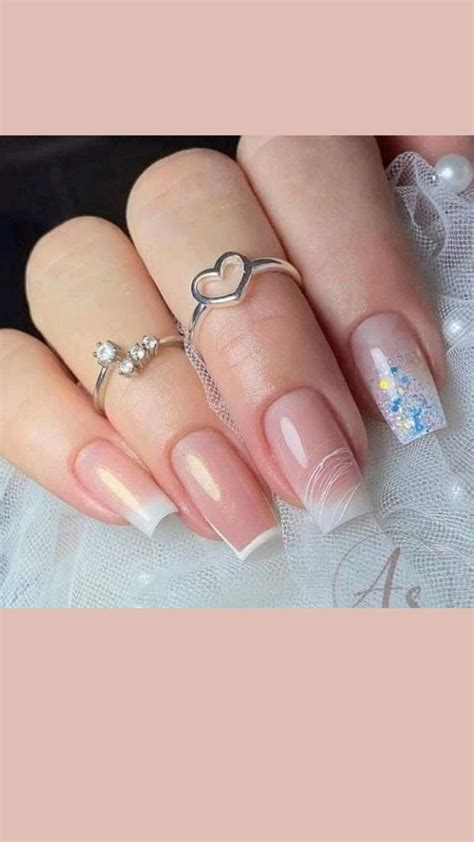 Nude Glitter Nails Gel Nails Stylish Nails Nude Nails