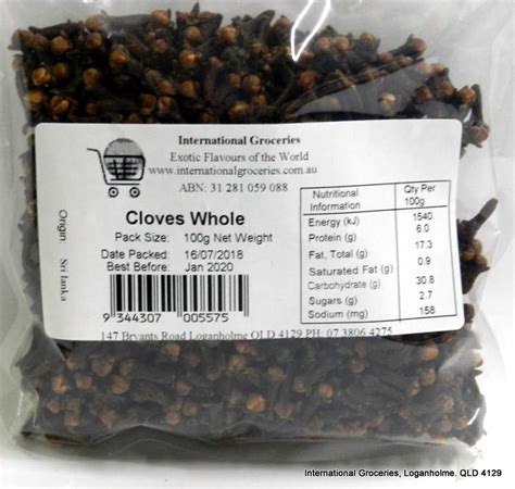 Gs Brand Cloves Whole 100g Gs International Groceries Gs