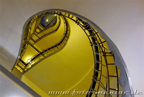 Treppe Wendeltreppe Jegendstil Hotel Prag Tschechien Min Foto