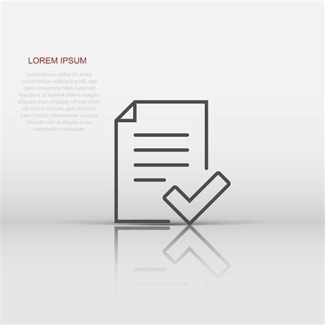 Premium Vector Approved Document Icon In Flat Style Authorize Vector