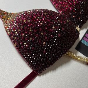 Red Bikini Competition IFBB NPC Bikini WBFF Bodybuilding Suit Competition Bikini Etsy