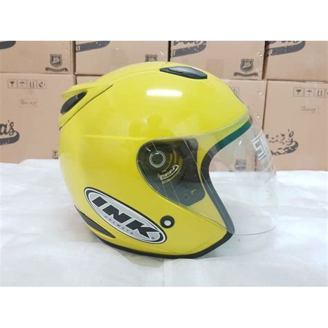 Jual Helm Ink Centro Model Terbaru Warna Kuning Glossy Shopee Indonesia