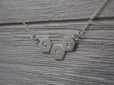 Initials Necklace Sterling Silver Personalised Initial Pendant