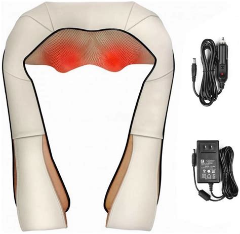 Массажёр для шеи и плеч New Massager of Neck Kneading 2 12V 24W Белый ...