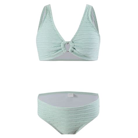 Girl S 2 Piece Bikini Bathing Suit High Waisted Spaghetti Strap Bikini Set Criss Cross Swimsuit