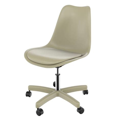 Cadeira Para Escritório Eames Estofada Base Colorida Office Colors Nude Leroy Merlin