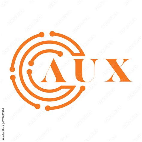 aux letter design aux letter technology logo design  white