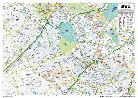 マップルの市町村別行政区分地図 東京都 渋谷区 （カラー）を印刷販売マップル地図プリント