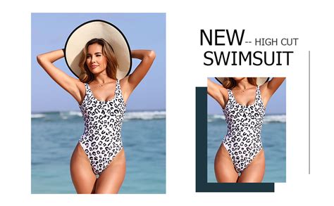 Shekini Women S Retro High Cut Low Back Brazilian Bikini One Piece Swimsuits At Amazon Womens
