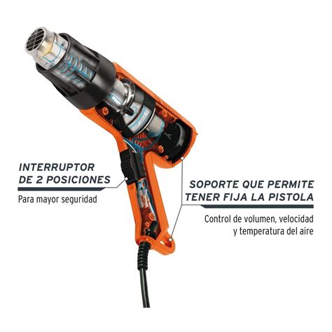 Pistola De Calor Profesional 1500 W 127 V Truper 17279