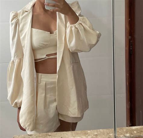 Conjunto Nude Terno Feminino Nunca Usado Enjoei