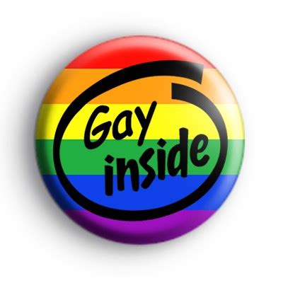 Gay Inside Rainbow Pride Badge Kool Badges